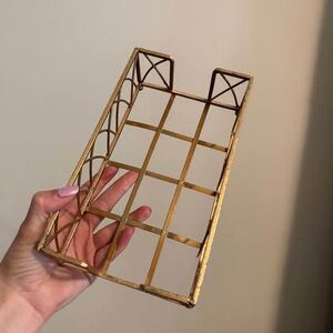 Vintage Gold-Tone Metal Napkin or Guest Towel Holder